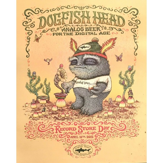 Dogfish Head Brewing - Record Store Day 2015 - 14"x18" Poster art by Marq Spusta